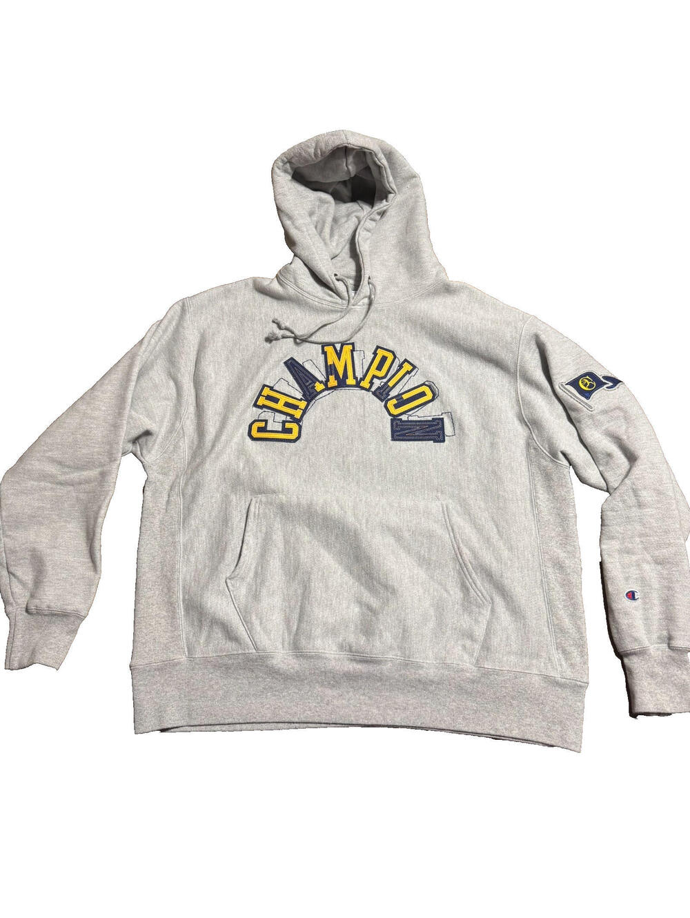 RARE Vtg 90's Champion Reverse Weave Script Logo Spellout Pullover Hoodie XL EUC